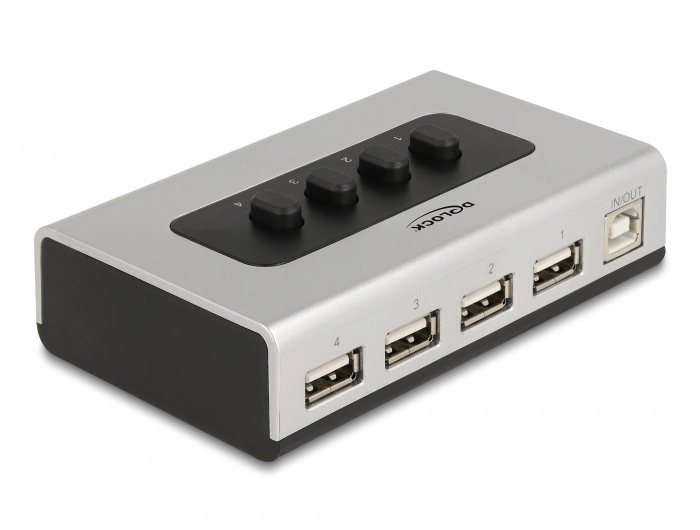 DeLOCK 87762. Max. overdrachtssnelheid: 0,48 Gbit/s, Kleur van het product: Zwart, Zilver, Materiaal behuizing: Kunststof. Breedte: 71 mm, Diepte: 112 mm, Hoogte: 32 mm