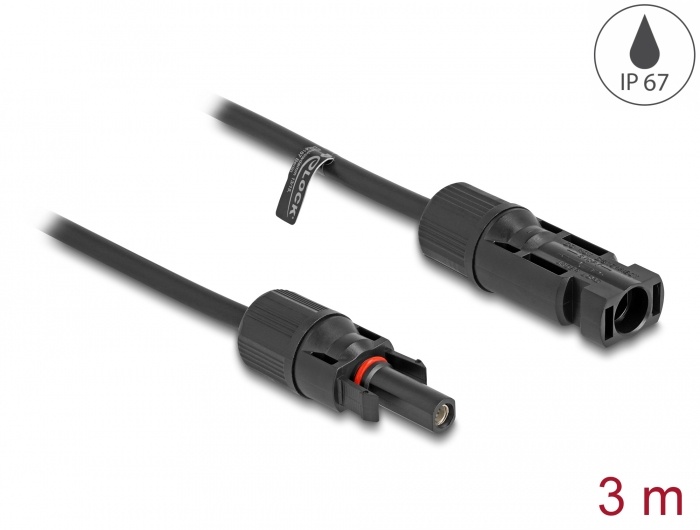 Delock DL4 Solar Cable 6 mm² male to female 3 m black |