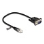 Delock Cable RJ45 plug to Serial RS-232 D-Sub 9 male 30 cm black