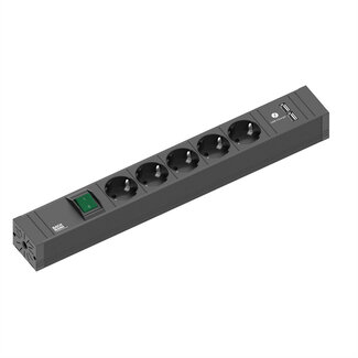 Bachmann BACHMANN CONNECT LINE 5x geaard, Schakelaar USB A&A 15W