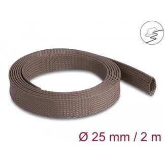 DeLOCK Delock Braided Sleeve rodent resistant stretchable 2 m x 25 mm brown