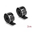 Delock Hook-and-loop pad on roll self-adhesive 45 x 50 mm - length 3 m black