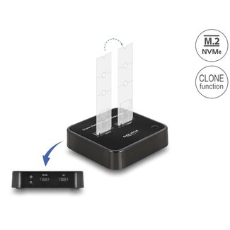DeLOCK Delock M.2 Docking Station for 2 x M.2 NVMe PCIe SSD with Clone function