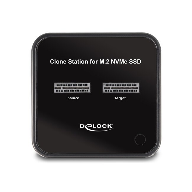 Delock M.2 Docking Station for 2 x M.2 NVMe PCIe SSD with Clone function
