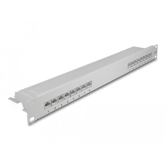 DeLOCK Delock 19″ Patch Panel 16 port Cat.6A 1U grey