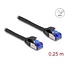 Delock RJ45 Network Cable Cat.6A S/FTP Slim 0.25 m black