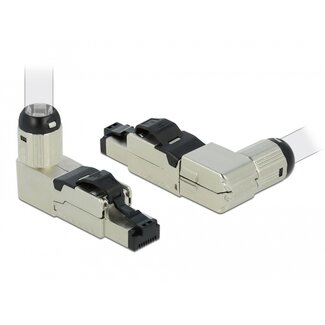 DeLOCK Delock RJ45 Plug field assembly Cat.6A metal angled