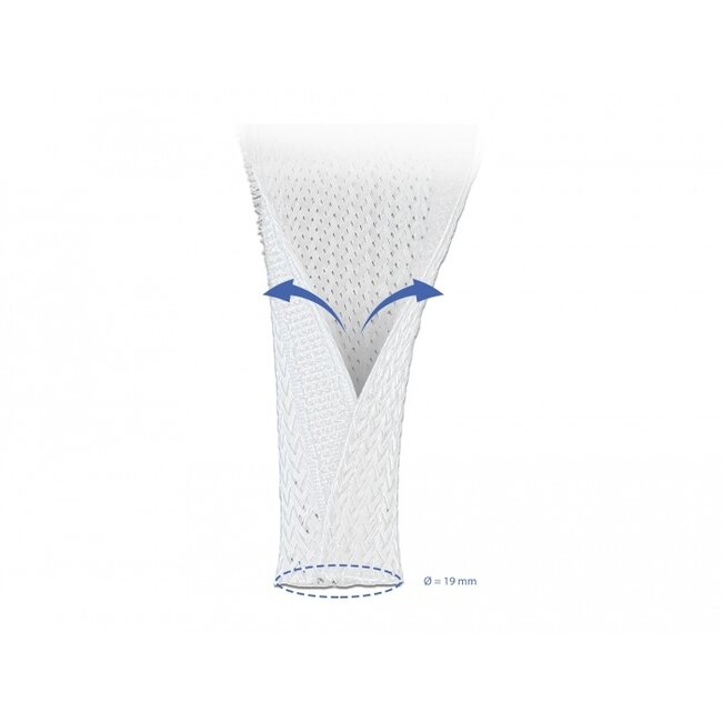 Delock Braided Sleeving with Hook-and-Loop Fastener 10 m x 19 mm white