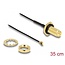 Delock Antenna Cable RP-SMA jack bulkhead to I-PEX Inc., MHF® I plug 1.13 35 cm thread length 10 mm splash proof