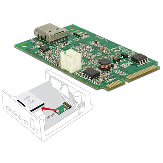 DeLOCK Delock Mini PCIe I/O PCIe full size 1 x USB Type-C™ 3.1 Gen 2 female