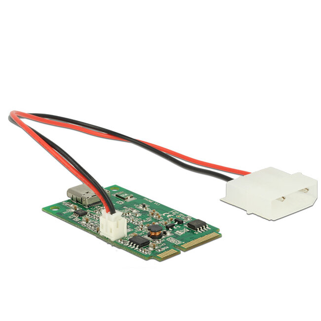 Delock Mini PCIe I/O PCIe full size 1 x USB Type-C™ 3.1 Gen 2 female