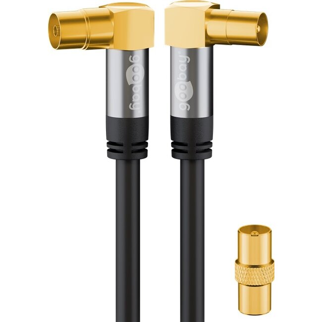 Goobay TV Antenna Cable (135 dB), 4x Shielded 10 m