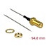Delock Antenna Cable SMA jack bulkhead > open end tinned 1.37 94.8 mm, thread length 10 mm