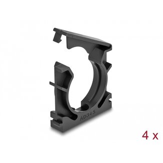DeLOCK Delock Cable sleeve holder with locking clip 34.5 mm 4 pieces black