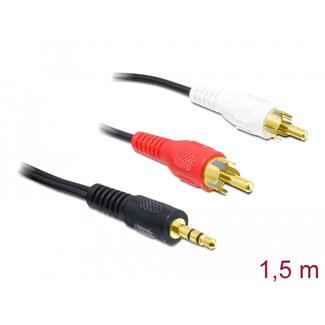 DeLOCK Delock Cable Audio 3.5 mm stereo jack male > 2 x RCA male 1.5 m