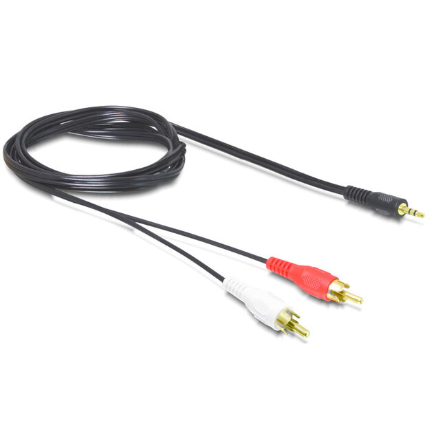Delock Cable Audio 3.5 mm stereo jack male > 2 x RCA male 1.5 m