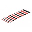 Delock Heat shrink tube assortment box, shrinkage ratio 2:1, black / red 196 pieces