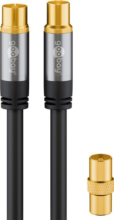 Goobay TV-antennekabel (135 dB), 4x afgeschermd