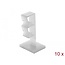 Delock Cable holder with 2 feed-through self-adhesive natural 10 pieces