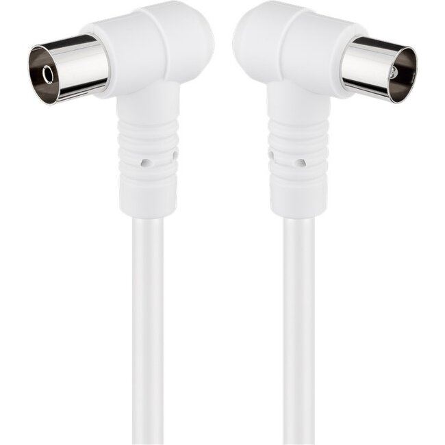 Goobay Angled Antenna Cable (80 dB), Double Shielded 1.5 m