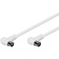 Goobay Angled Antenna Cable (80 dB), Double Shielded 1.5 m