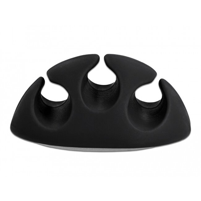 Delock Cable Holder with 3 feed-throughs self-adhesive Set 6 pieces black / white
