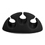 Delock Cable Holder with 3 feed-throughs self-adhesive Set 6 pieces black / white
