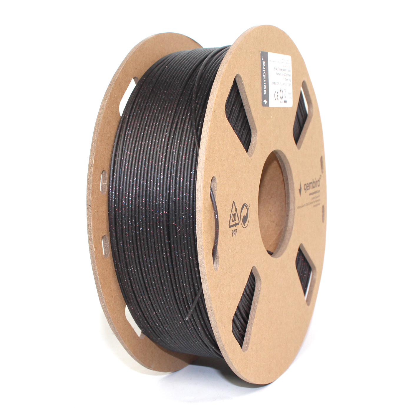 Gembird - Glitter PLA 1.75mm Galaxy Zwart - 3D printer Filament-1kg