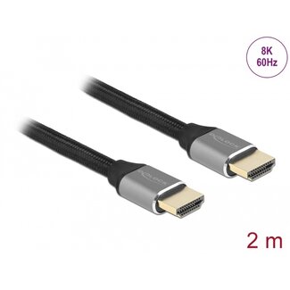 DeLOCK Delock Ultra High Speed HDMI Cable 48 Gbps 8K 60 Hz grey 2 m certified