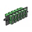 Delock Fiber Optic Adapter Panel SC Simplex APC 12 Port green