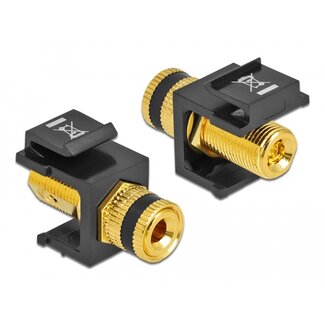 DeLOCK Delock Keystone module binding post > thread nut black / black