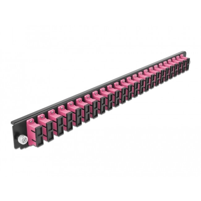 Delock 19″ Splice Box Front Panel 24 port SC Duplex violet