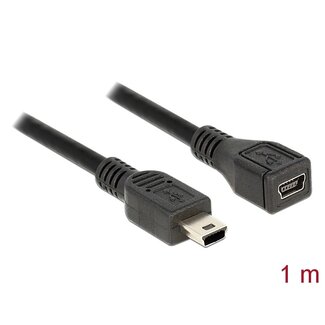 DeLOCK Delock Cable USB 2.0 mini-B Extension male/female 1m
