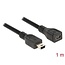Delock Cable USB 2.0 mini-B Extension male/female 1m