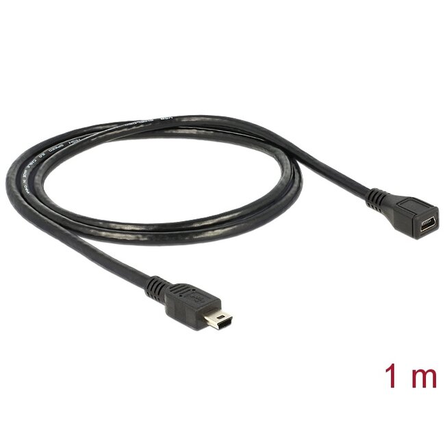 Delock Cable USB 2.0 mini-B Extension male/female 1m