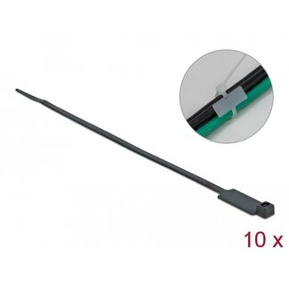 DeLOCK Delock Cable Tie with Label Tap L 270 x W 4.8 mm black 10 pieces