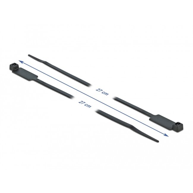 Delock Cable Tie with Label Tap L 270 x W 4.8 mm black 10 pieces