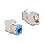 Delock Keystone Modul RJ45 jack to LSA Cat.6A toolfree blue set 10 pieces