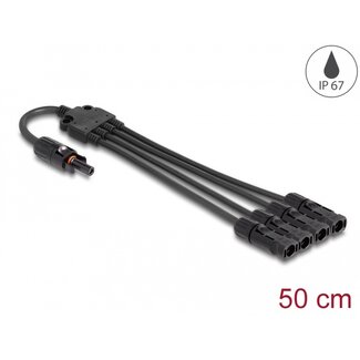 DeLOCK Delock DL4 Solar Splitter Cable 1 x female to 4 x male 50 cm black