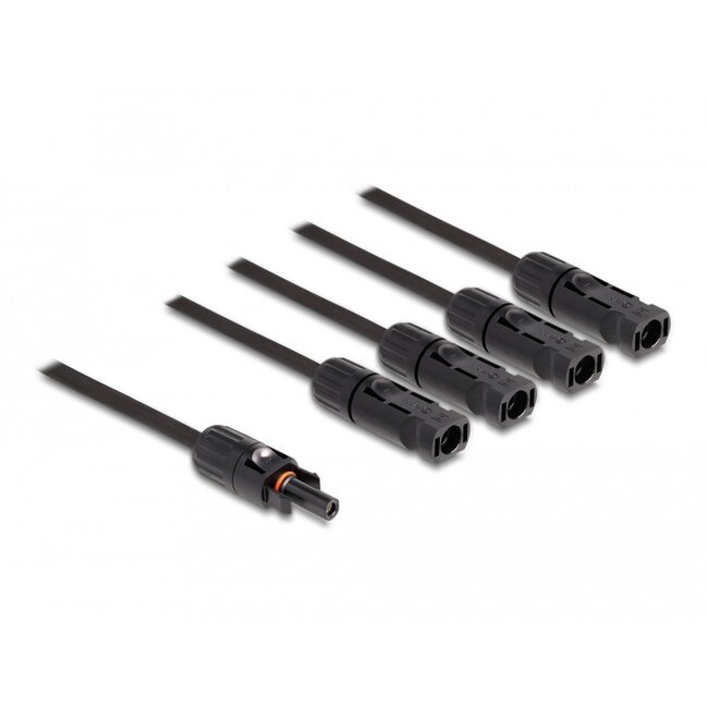 Delock DL4 Solar Splitter Cable 1 x female to 4 x male 50 cm black