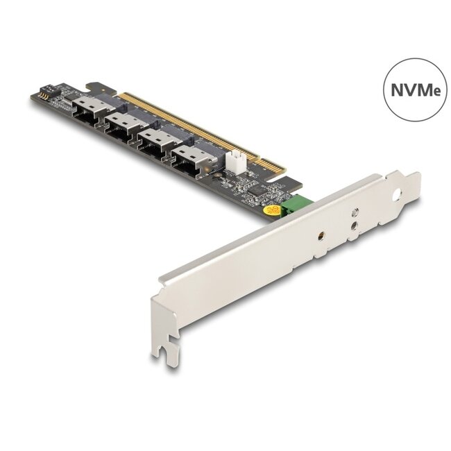 Delock PCI Express x16 Card to 4 x internal SFF-8654 4i NVMe - Bifurcation