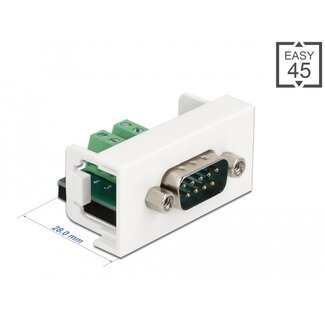 DeLOCK Delock Easy 45 Module D-Sub 9 pin male to 10 pin Terminal Block 22.5 x 45 mm