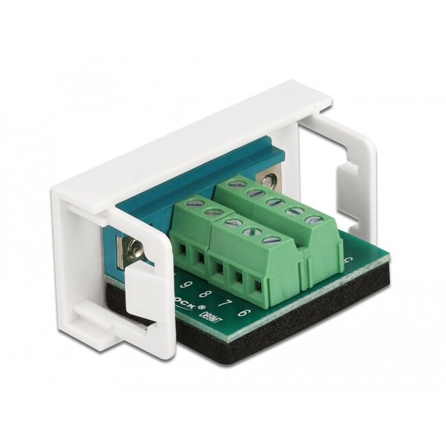 Delock Easy 45 Module D-Sub 9 pin male to 10 pin Terminal Block 22.5 x 45 mm