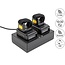 Delock Ring Barcode Scanner 1D and 2D with 2.4 GHz or Bluetooth (2 pieces) + Charging Station