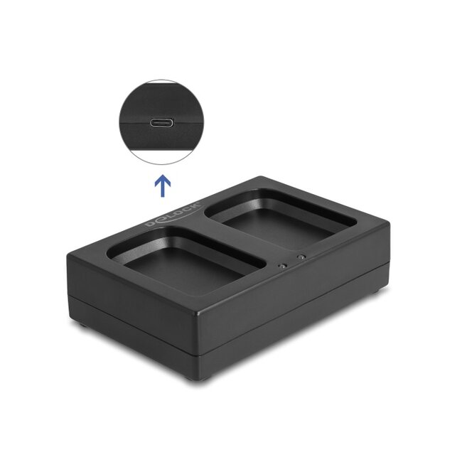 Delock Ring Barcode Scanner 1D and 2D with 2.4 GHz or Bluetooth (2 pieces) + Charging Station