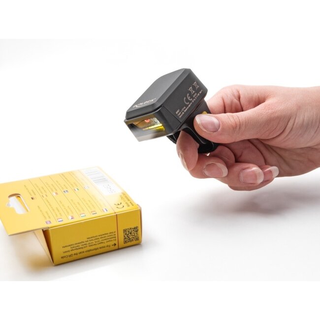 Delock Ring Barcode Scanner 1D and 2D with 2.4 GHz or Bluetooth (2 pieces) + Charging Station