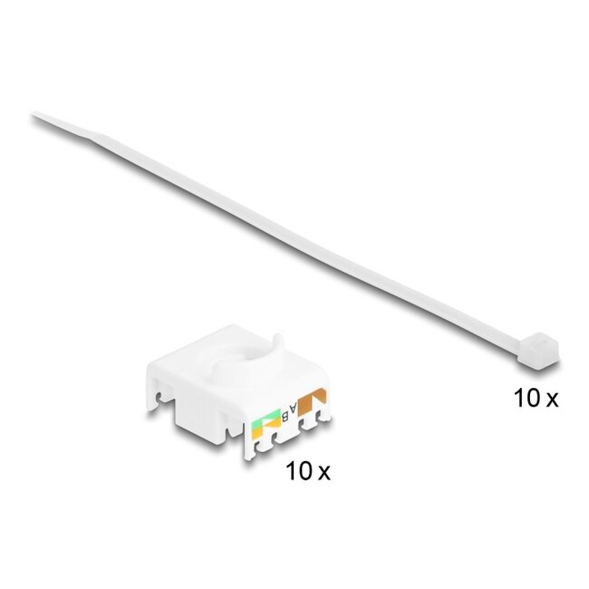 Delock Keystone Modul RJ45 jack to LSA Cat.6A toolfree orange set 10 pieces