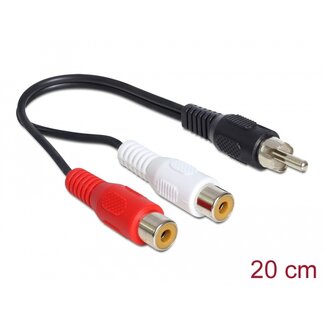DeLOCK Delock Cable RCA 2 x female > RCA 1 x male 0,2 m