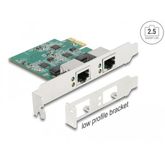 DeLOCK Delock PCI Express x1 Card to 2 x RJ45 2.5 Gigabit LAN RTL8125