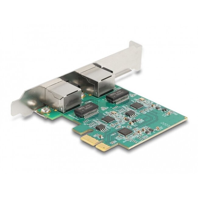 Delock PCI Express x1 Card to 2 x RJ45 2.5 Gigabit LAN RTL8125